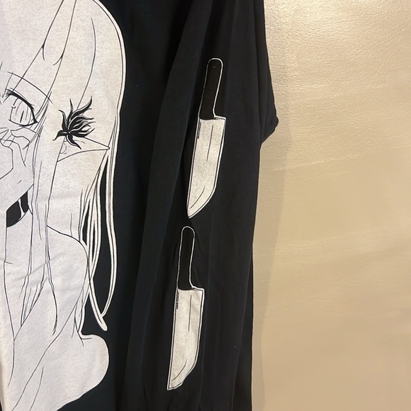 Spencer’s Lewd Complex Graphic Screen Long Sleeve T-Shirt Black Size Medium NWT - Picture 4 of 7